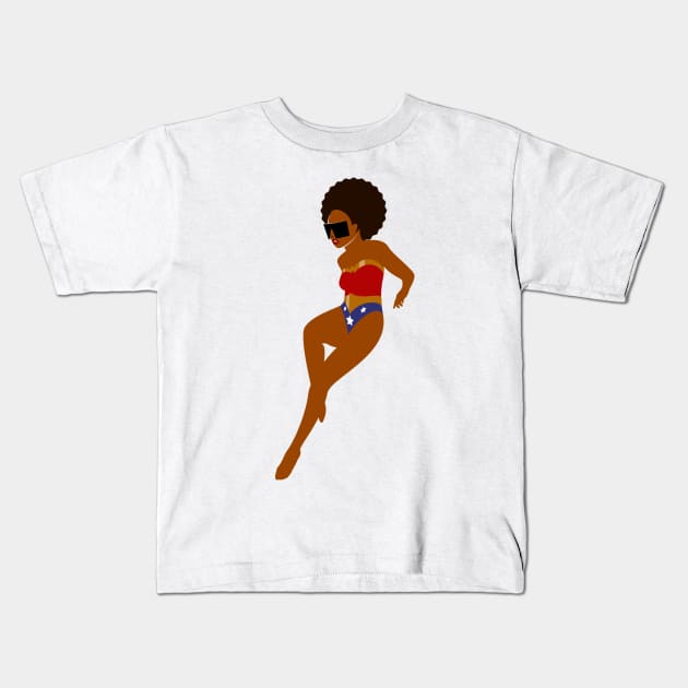 Power Woman Kids T-Shirt by Philip